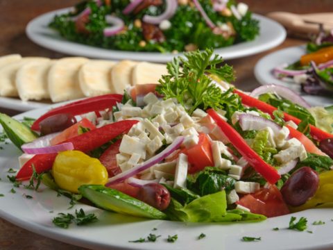 Greek Salad with tzatziki