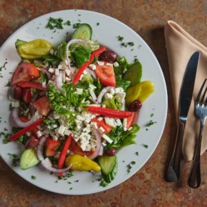Greek Salad with tzatziki