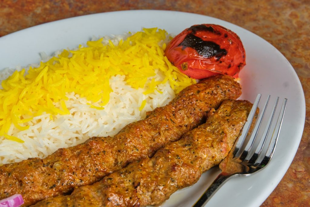 Broiled Ground Beef Kabob (Koobideh) PAYMON'S Fresh Kitchen and