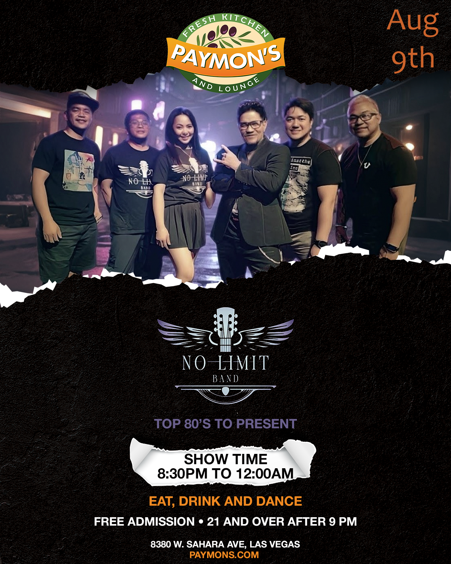 No Limit Band at paymons live entertainment